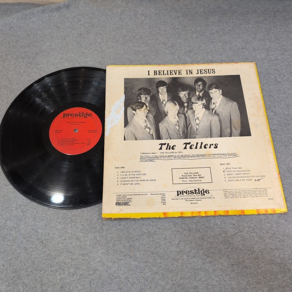 The Tellers I Believe In Jesus Vinyl LP Prestige Productions Gospel Stereo VG- - Picture 2 of 3